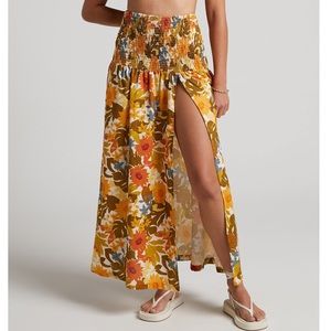 Showpo Koami Shirred Skirt Floral